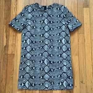Zara Snake-Print Shift Dress